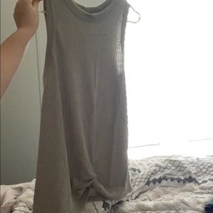 Tank top with knot bottom